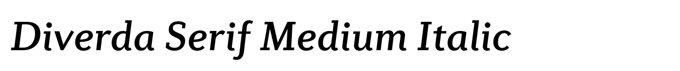 Diverda Serif Medium Italic